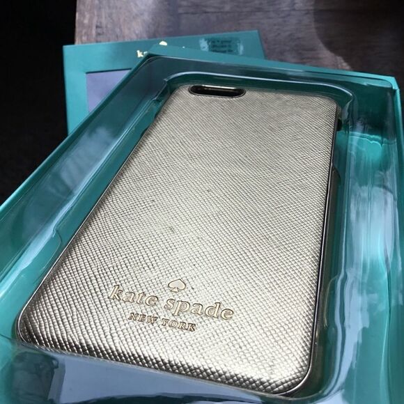 Kate Spade iPhone 6 Gold Saffiano Wrap Case (H) - Picture 3 of 8
